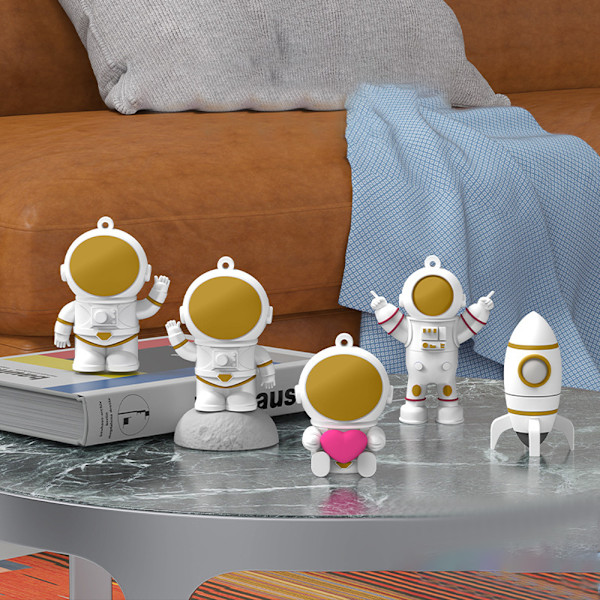 Astronaut USB-minne, bärbar minnespinne U-disk med pärlkedja, 128G 3.0 tumminne Flash