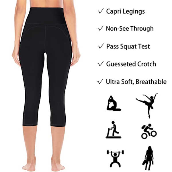 1 st högmidjade yogabyxor dam träningstights leggings