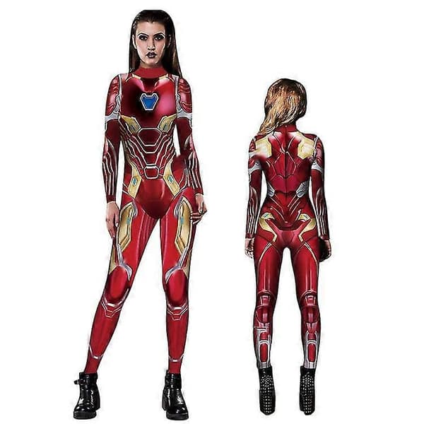 Edderkoppedragt til kvinder med edderkoppemønster Halloween Superhelt Cosplay Kostume stil 2 style 2 M