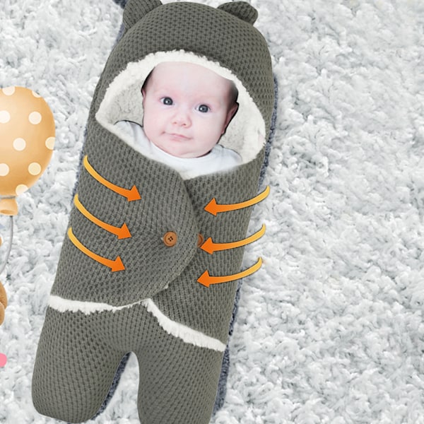Baby Swaddle Teppe Jenter Gutter, Søt Nyfødt Swaddle Wrap