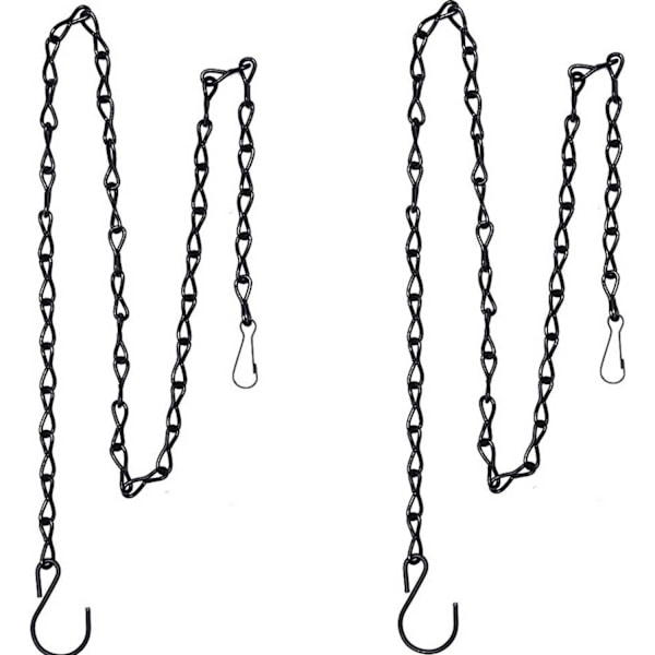 Hängande korgkedjor, 2-pack hängkedjor, metallväxtupphängningar, blomkrukkjedjor för blomkorgar, krukor, fågelmatare, fågelburar