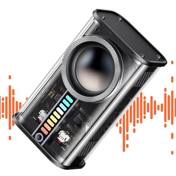 Transparent Mecha trådlös Bluetooth högtalare: Bluetooth högtalare, Bluetooth 5.3-högtalare