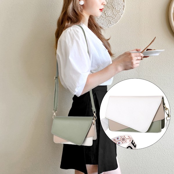 Lille taske med farvet bump til kvinder - ny, alsidig, bred rem, crossbody, mode, skuldertaske
