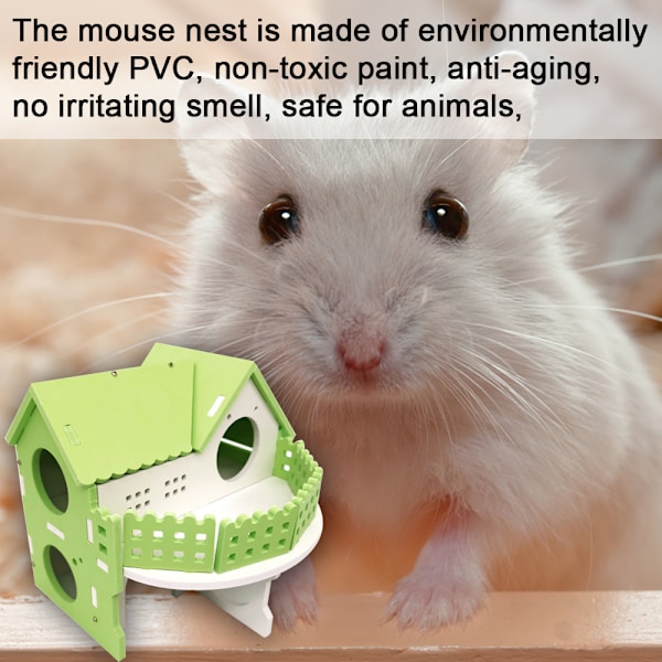 Hamstergömställe, Montera Hamster Hut Villa, Burhabitat Dekor Tillbehör, Leksaker för Hamster Hamster Sovrum