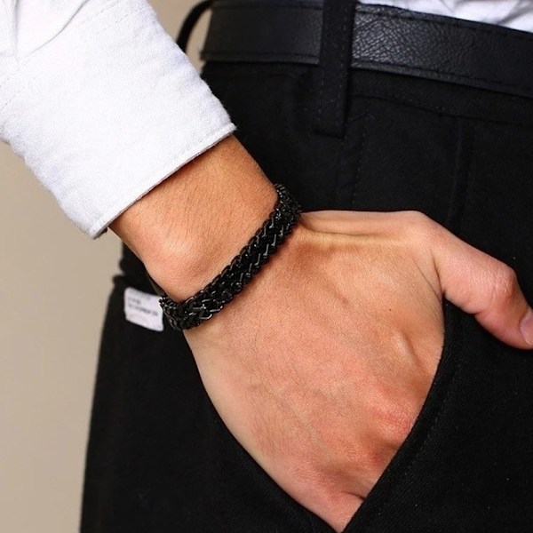 Armbånd i rustfritt stål, Franco Link, for menn og kvinner
