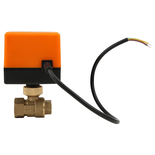 Elektrisk kuleventil 3-ledninger 2-punkts styring AC220V G3/8- G1/2 DN10- DN15 2-veis kuleventil