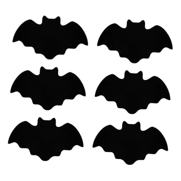 2025 2x Halloween Coasters Cup Mats Non-slip Heat Resistant Bat Shaped