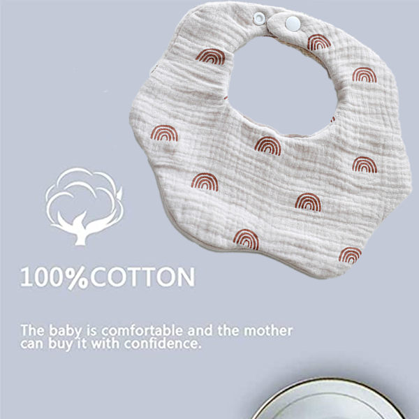 Baby Bandana-Sjal Spottduk för Drool och Tandspottning Bomullsabsorberande för Pojke Flicka