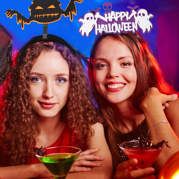 3 stk Halloween Hodebånd Halloween Hårbånd Spøkelse Hexe Hårbøyle for Halloweenfest, Knask eller knep, Cosplay Dekorasjon