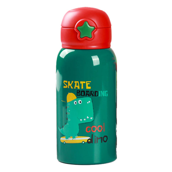 Toddler Sippy Cup med Strå, Zoo Rustfrit Stål Stråflaske