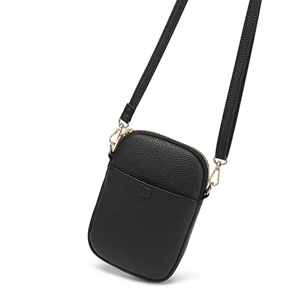 Crossbodyväska för kvinnor, axelväska i läder, mobiltelefonväska, liten crossbody, justerbar axelrem, mobilväska, plånbok, handväska för kvinnor