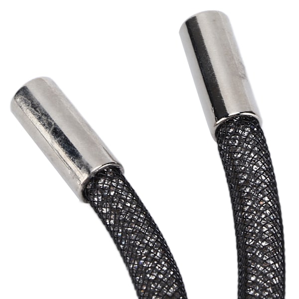 Rhinestone-band 6mm Bredd Glittrande Dekorativ Snöre Trim Tillbehör för Skor Kläder Svart Nät Vit Rhinestones 138cm Längd