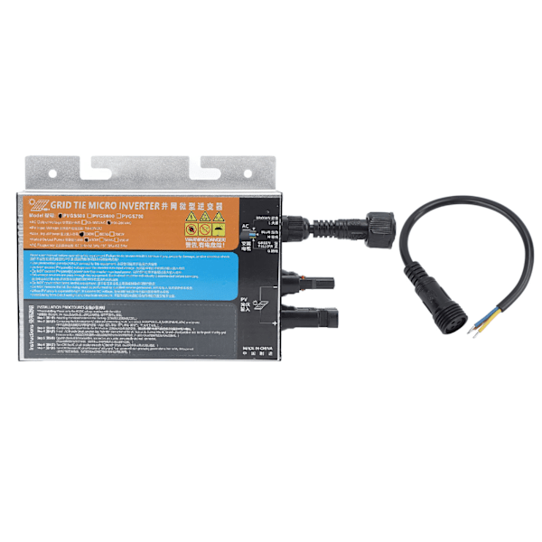 500W Solcelle Mikro Inverter Sinus Bølge Strømbeskyttelse Aluminium Legering AC 220V Solcelle Nettilsluttet Mikro Inverter til Solpanel