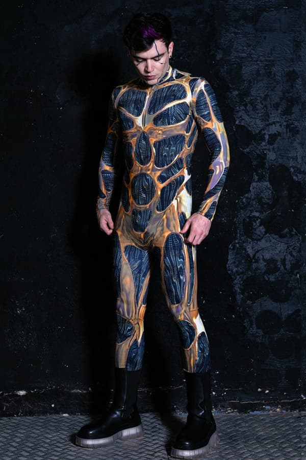 (S) Cyborg herrdräkt, Halloweenkostym för män