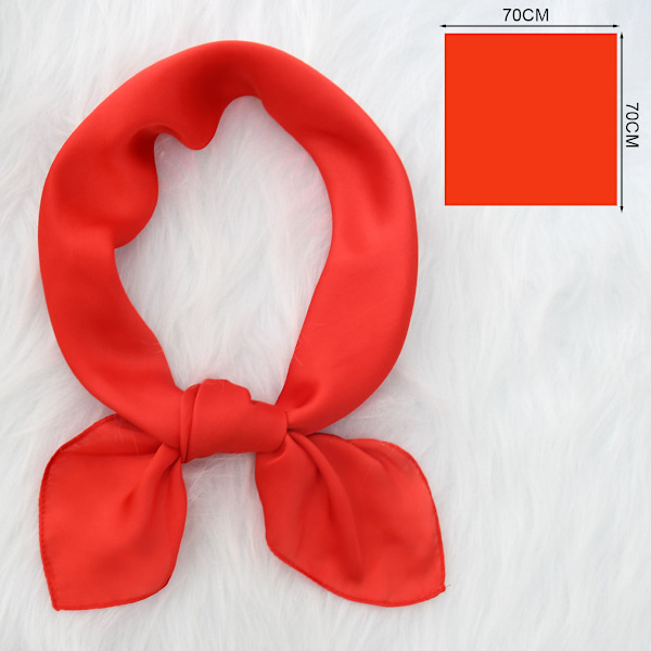 SATINIOR Chiffon-sjal Kvadratisk Halsduk Lommetørkle Retro Satengbåndsjal for Kvinner Jenter