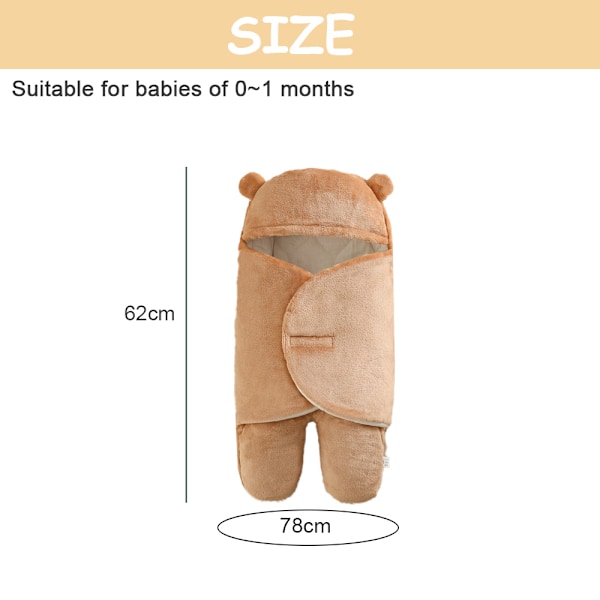 Nyfödd Mottagningsfilt Baby Sovfilt Swaddle
