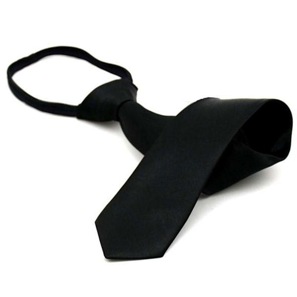 Slips, färdigknuten, enfärgad, Svart Svart