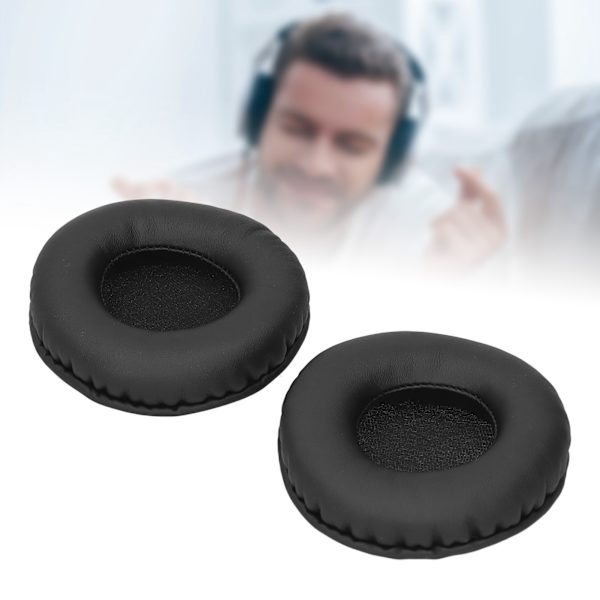 Huvudtelefonskuddar Öronkuddar för ATHWS70/ATHWS77/ATHWS99/MDRV55/MDRV500/MDR7502 (Svart)