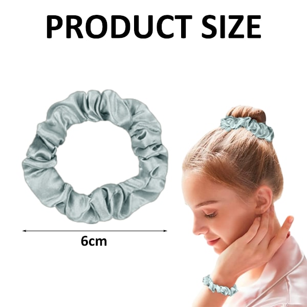Hårbånd Silke Satin Hårbånd - Elastisk hestehaleholder Hårbånd Lille Hårbånd Tykt krøllet hår Hårbånd tilbehør