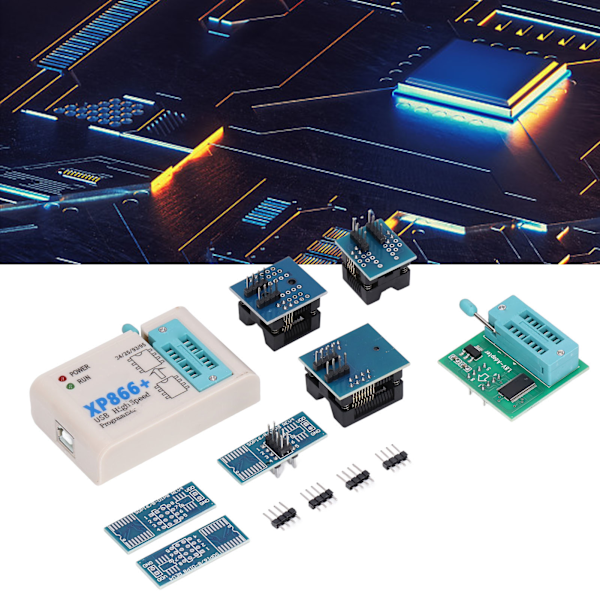 XP866 Hög Hastighet SPI FLASH Programmerare BIOS Chip USB Programmeringskit för 24 25 93 EEPROM