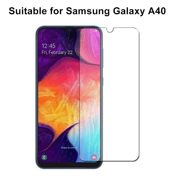 2-osainen setti - sopii Samsung Galaxy A40 - karkaistu lasi