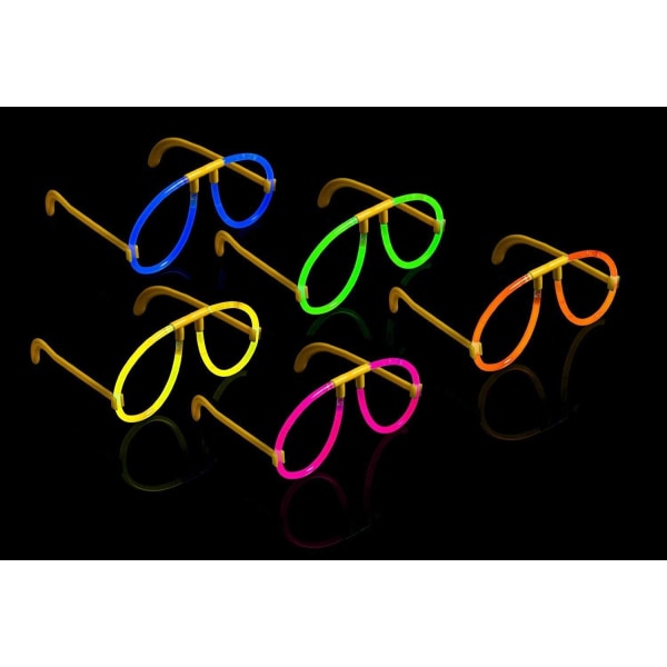 10 leuchtende Knicklichter Brillen - Leuchtbrillen Set - The