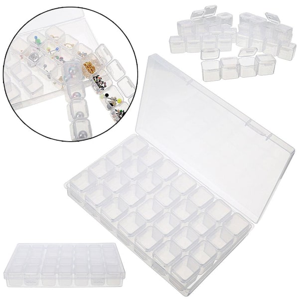 28-Slots Diamond Painting Clear Storage Box - Förvaringsbox