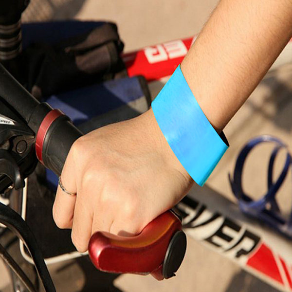 12 stk. Reflekterende Rulle Armbånd til Voksne og Børn, Natløb og Cykling Armbånd