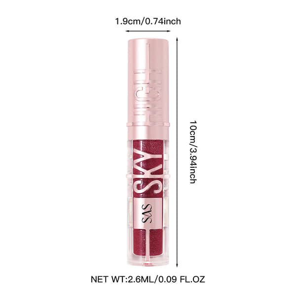 Waterproof Mirror-Finish Lip Gloss, Moisturizing Pearlescent Lip Color SAC152