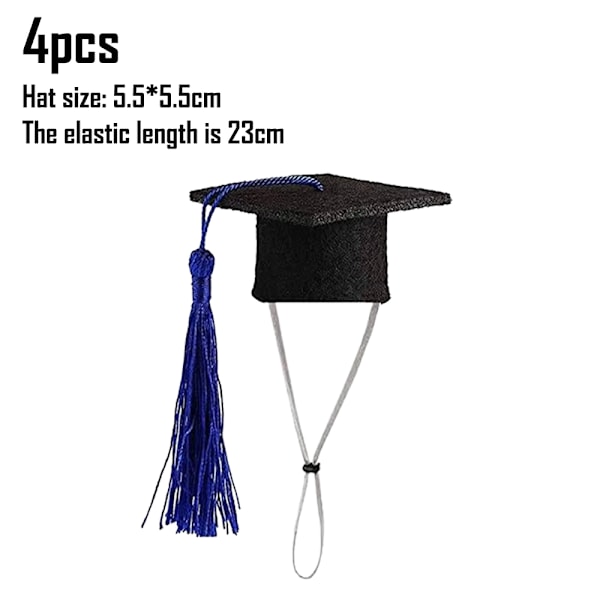 Mini Graduationshuer til Smådyr Mini Bachelorhat til Marsvin