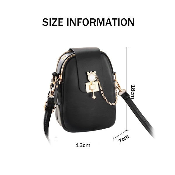 Crossbodyväska för kvinnor Axelväska Mobiltelefonväska Liten Cross Body Justerbar Axelrem Mobilväska