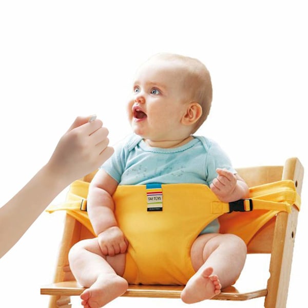 Foldbar Bærbar Spisebordsstol Sæde Sele Beskyttelsesbælte Spænde Bælte til Baby og Småbørn