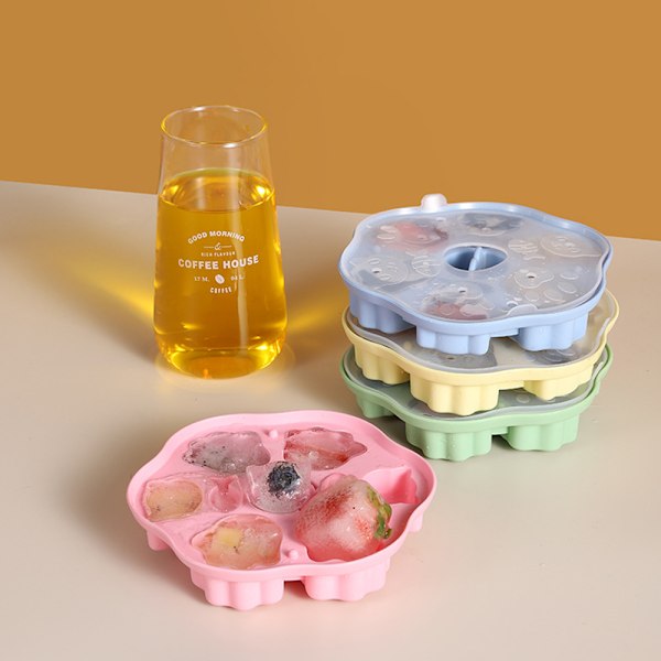 Silikon babymad fryseskuffe, hjemmelavet grøntsags- og frugtpuré og modermælksopbevaringsbeholder med låg