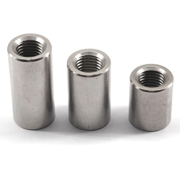 (8-pack) M14 20x30 pyöreät mutterit 304 ruostumattomasta teräksestä, pitkät holkkimutterit