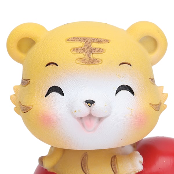 Tiger Ornament Premium Resin Söt Exklusiv Ljusa Färger Hållbar Bred Användning Tiger Leksak Välsignelse Tiger