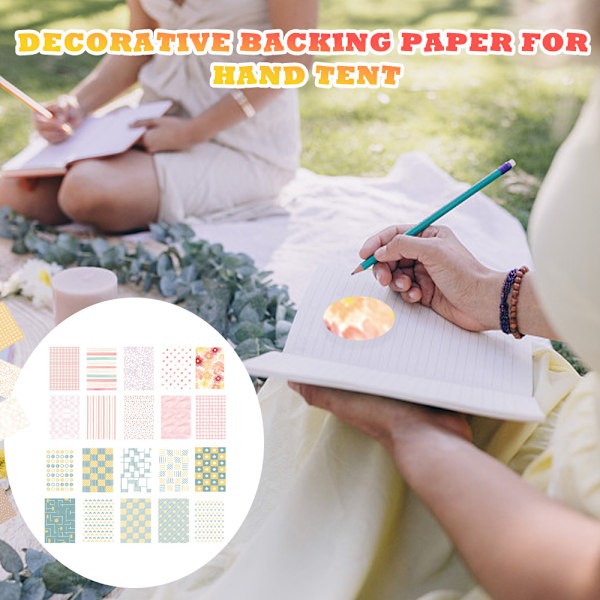 Scrapbook-papper i liten storlek, neutralt mönstrat papper för scrapbooking, skräpjournal, journaling-300 st