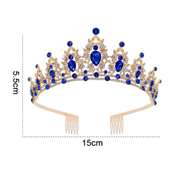 Krystal Kroner og Tiaraer med Kam til Pige eller Kvinder Fødselsdag Jul Juleaften Halloween Fest Valentinsdag Gave Bryllup Tiaraer