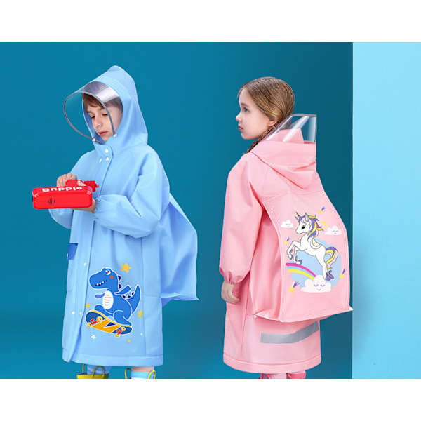 Regnrock för barn Flickor Pojkar Regn Poncho Regnjacka Regnjacka Andas Vattentät Ocmne Piece Lättvikts Jumpsuit för utomhusbruk Regn Softshelljacka
