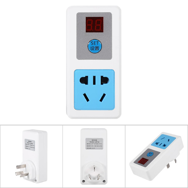 Elektrisk 220V Strømsparende Timerkontakt Hjemmeapparater Digital Tidbryter (24 Timer) AU