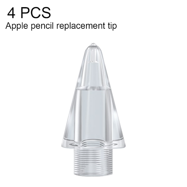 4 st precisa ersättningsspetsar kompatibla med Apple Pencil 1:a/2:a generationen, slitstarka metallspetsar
