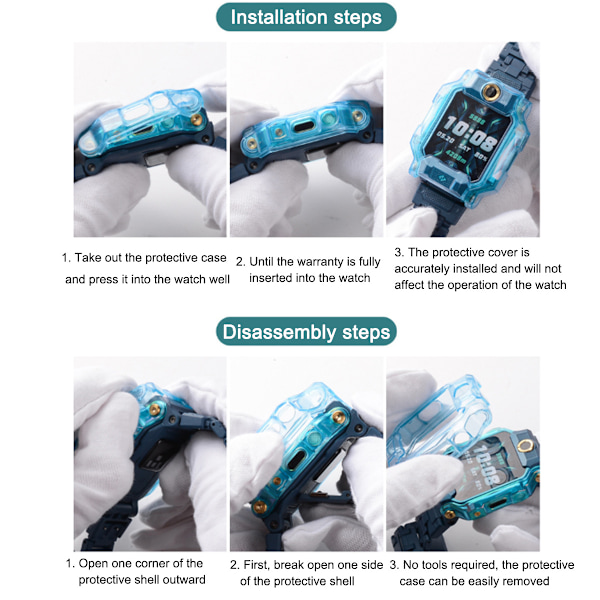 Etui Kompatibelt med Little Genius Kids Telefonklokke Z8 Modell Klokketilbehør Myk TPU Støtsikker Deksel Slank Beskytter