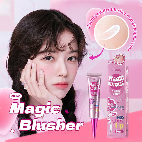 Color-changing blush, natural nude makeup, waterproof, long-lasting matte, Magic blush cream.