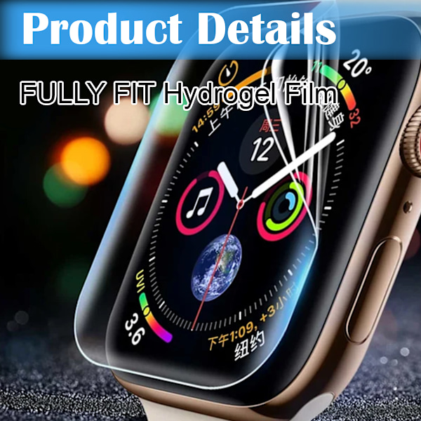 Apple Watch 7/8 45mm Näytönsuoja Kokonaan peittävä läpinäkyvä
