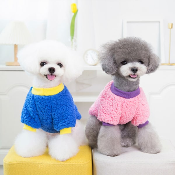 2 kpl lemmikkieläinten vaatteita Koiran plushiset vaatteet Talviset lämpimät lemmikkieläinten vaatteet