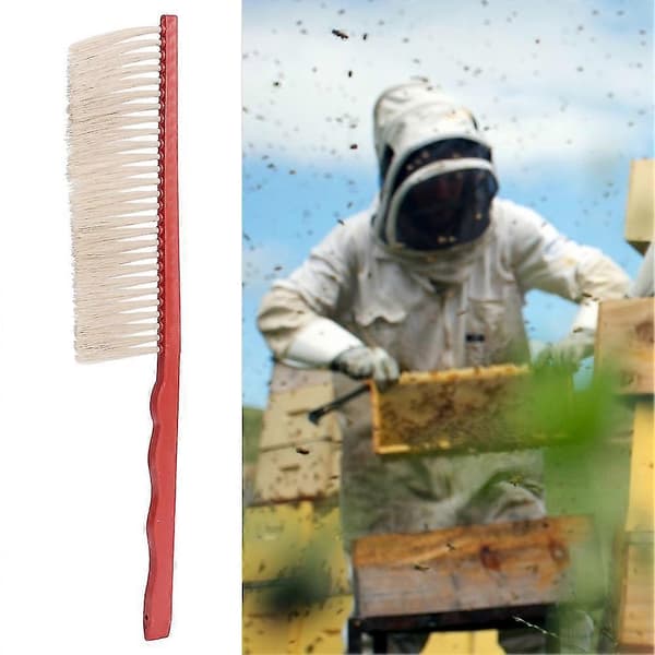 Beekeeping Tools - Single Row Bee Brush with Plastic Handle for Cleaning Beehives