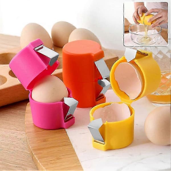Egg Cracker og Separator Verktøy Håndholdt Kjøkkenutstyr for Matlaging Baking Camping 3pcs Set