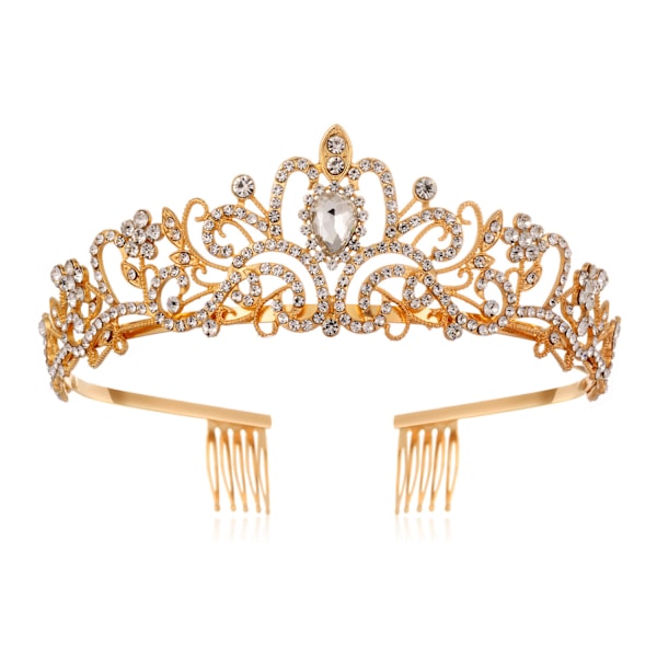 Tiara Kronor för Kvinnor Flickor Elegant Prinsessa Krona Tiaror för Kvinnor Bröllop Bröllop Balföreställning Födelsedag Halloween Juldräkter Håraccessoarer för