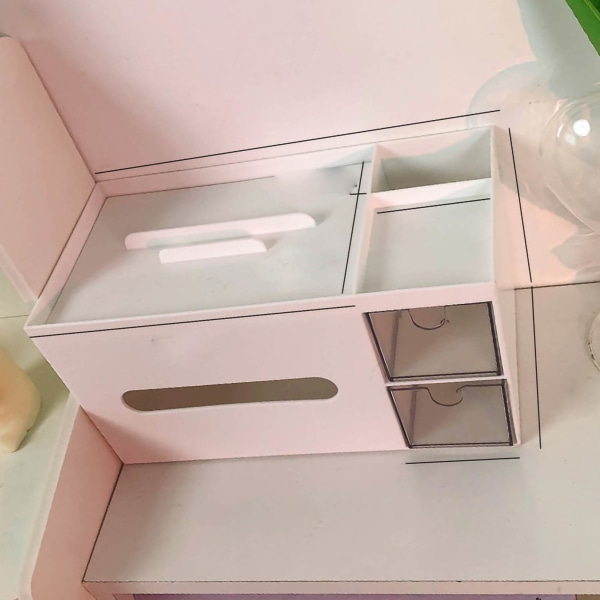 Kosmetika Förvaringslåda Bordsskiva Tissue Box Härlig dekorativ