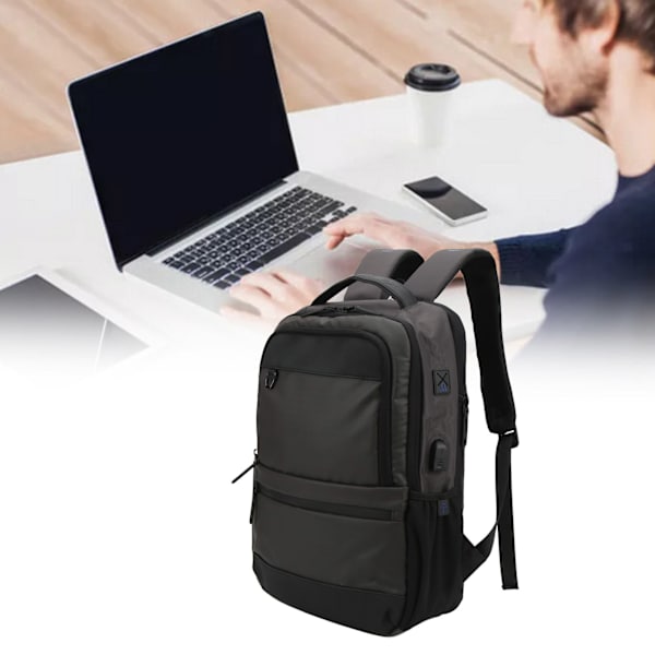 Laptop Ryggsäck Fritid Stor Kapacitet Utbyggbar USB USB-gränssnitt Vattentät Skolryggsäck för Män