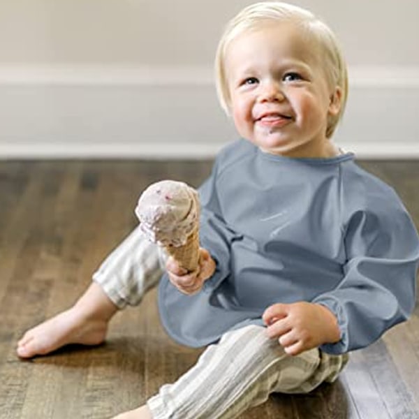 Vandtætte Langærmede Baby-Sutter til Pigebaby – Vandtætte Sutter - Tørres Af, Vaskbar - Langærmede Sutter til Babyer
